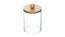 Perspex Round Cosmetic Holder with Bamboo lid (small)