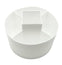 White Plastic Rotating Organizer Round (5 compartments)