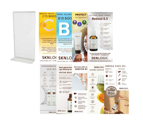 SKNLOGIC Brochure Stand & Inserts