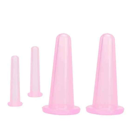 Silicone Cups for Facial Cupping - Pink 4's