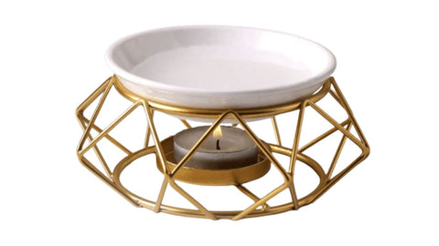 Essential Oil / Wax Melt Burner (gold frame)