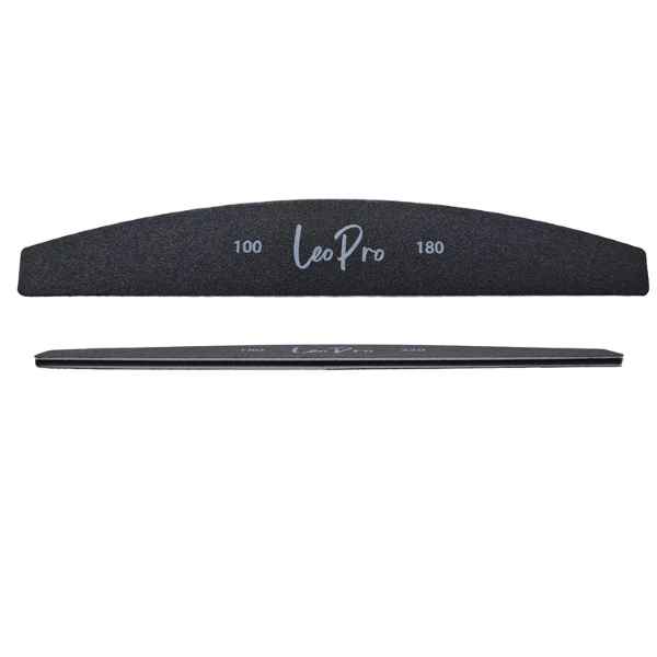 Nail File 100/180 Halfmoon Black